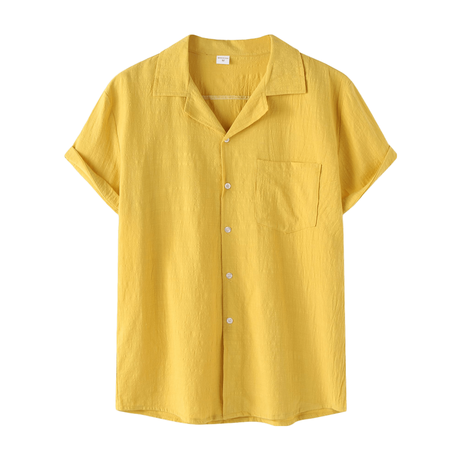 Camisa Masculina JMIERR Seersucker Manga Curta - Caqui GG Verão