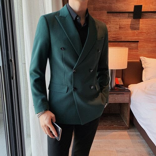 Blazer Abotoamento Duplo Masculino LC127 Prod15 Loja Charmme Verde P 