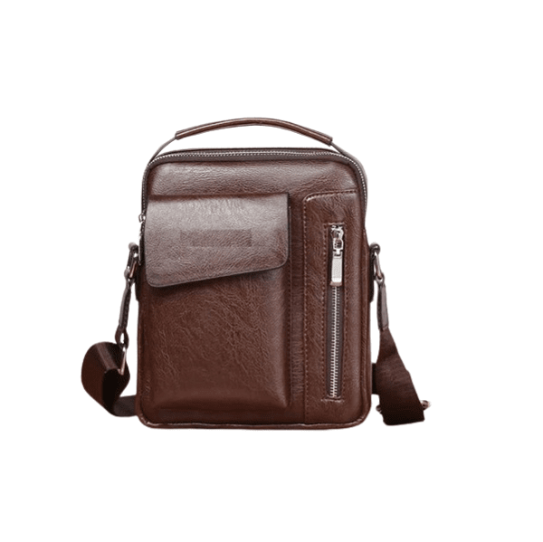 Bolsa de Ombro Masculina de Couro LC091 Prod32 Loja Charmme Café 