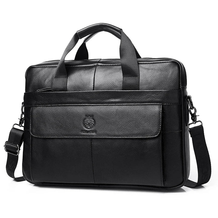 Bolsa Masculina Couro Legítimo Transversal - LC142 Prod204 Loja Charmme Preto 