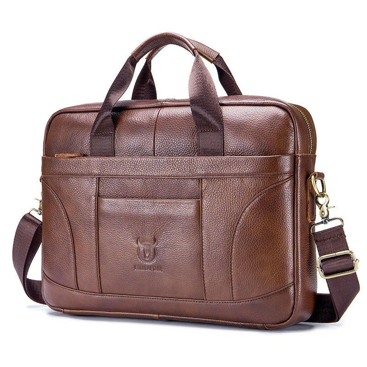 Bolsa Masculina Couro Legítimo Transversal - LC144 Prod202 Loja Charmme Marrom 