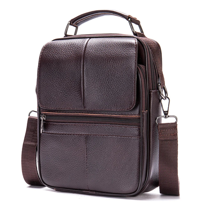 Bolsa Mensageiro Masculina de Couro - Vintage LC107 Prod134 Loja Charmme Café 