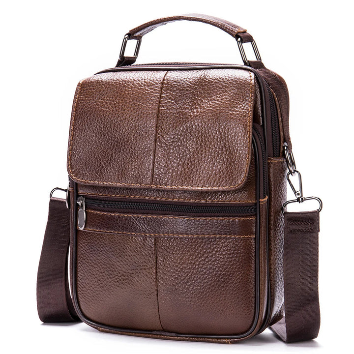 Bolsa Mensageiro Masculina de Couro - Vintage LC107 Prod134 Loja Charmme Marrom 