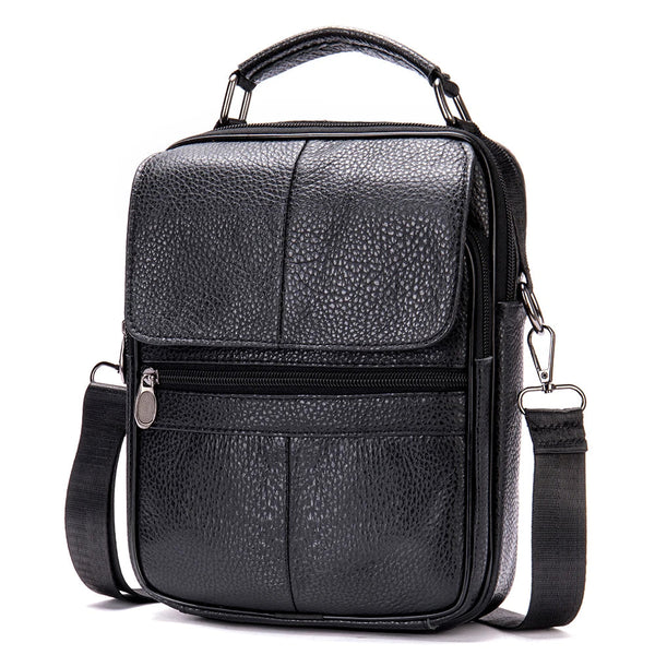 Bolsa Mensageiro Masculina de Couro - Vintage LC107 Prod134 Loja Charmme Preto 