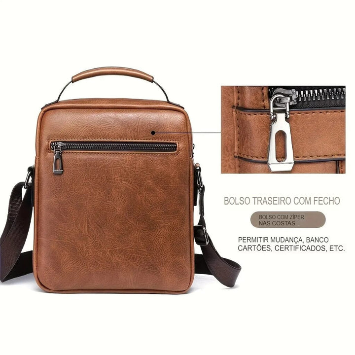 Bolsa Transversal Masculina de Couro LC094 Prod34 Loja Charmme 