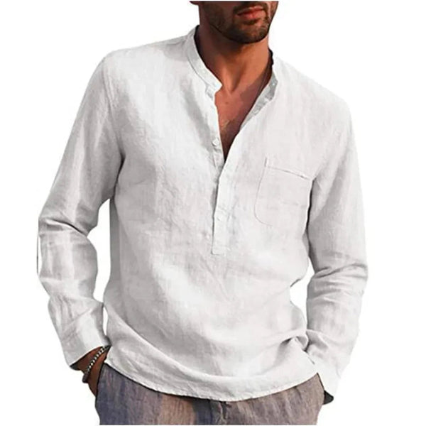 Camisa de Linho Masculina Manga Longa Casual - LC02 Prod182 Loja Charmme 