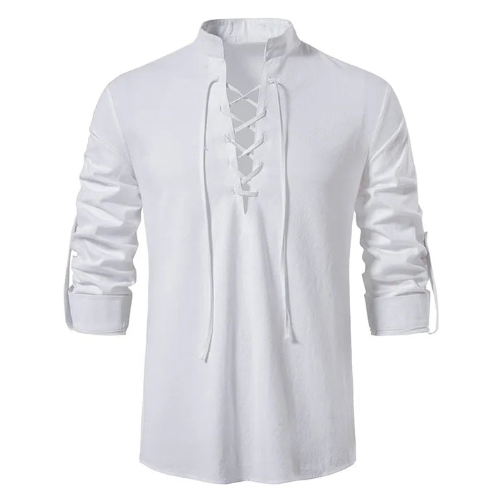 Camisa de Linho Masculina Manga Longa - LC01 Prod180 Loja Charmme Branco P 