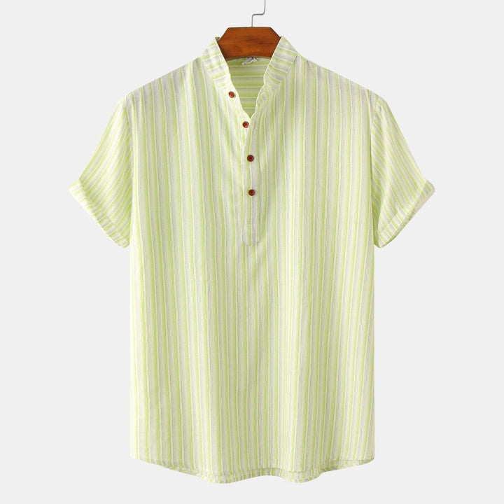 Camisa Manga Curta Gola Padre Masculina - LC1014 Prod25 Loja Charmme Verde P 