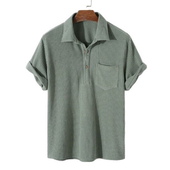 Camisa Manga Curta Masculina Casual - LC1034 Prod52 Loja Charmme Verde P 