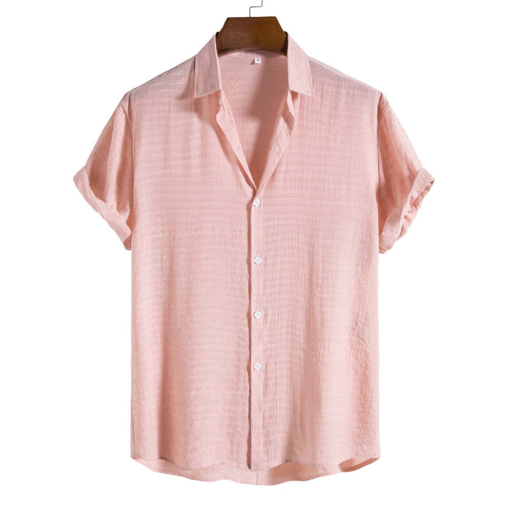 Camisa Manga Curta Masculina Casual - LC1039 Prod57 Loja Charmme Rosa P 