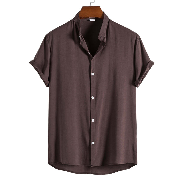 Camisa Manga Curta Masculina - LC1017 Prod28 Loja Charmme Café P 