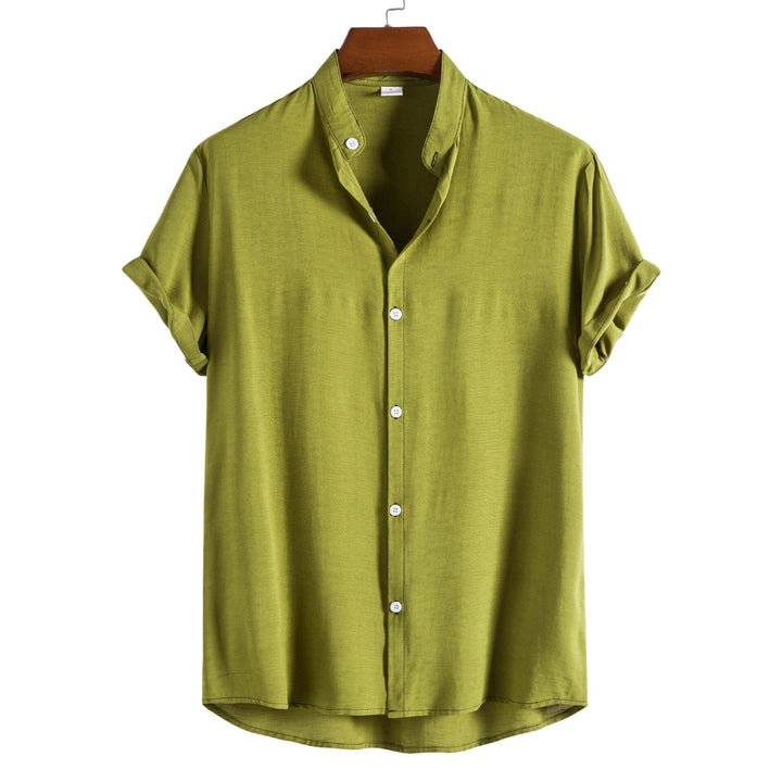 Camisa Manga Curta Masculina - LC1017 Prod28 Loja Charmme Verde P 