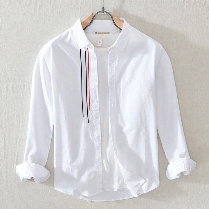 Camisa Manga Longa Masculina Casual - LC901 Prod64 Loja Charmme Branco PP 