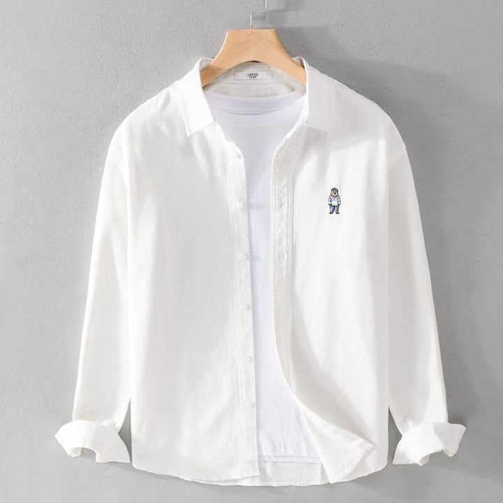 Camisa Manga Longa Masculina Casual - LC902 Prod65 Loja Charmme Branco PP 