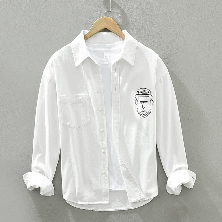 Camisa Manga Longa Masculina Casual - LC903 Prod66 Loja Charmme Branco PP 