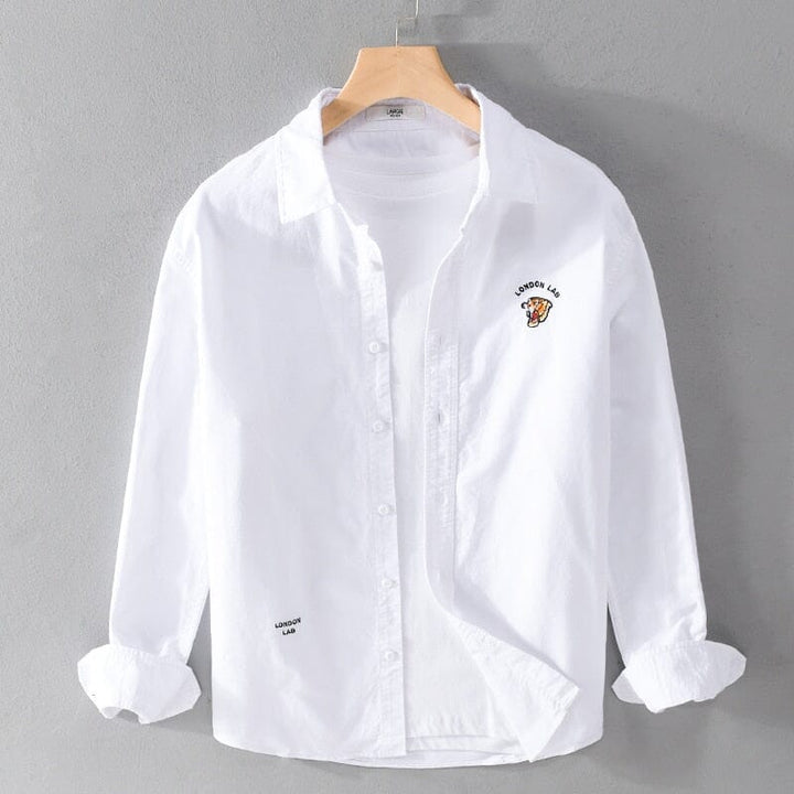 Camisa Manga Longa Masculina Casual - LC904 Prod67 Loja Charmme Branco PP 