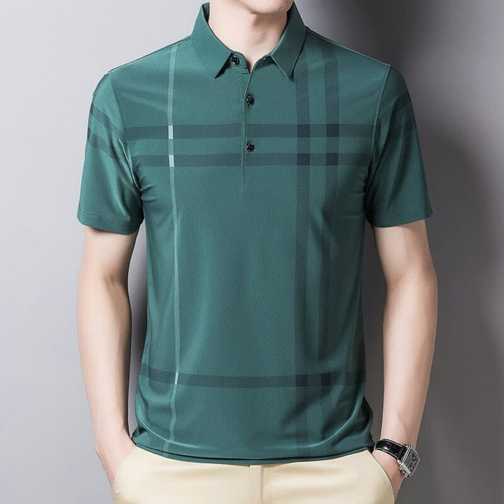 Camisa Masculina Gola Polo Listrada LC113 Prod107 Loja Charmme Verde PP 