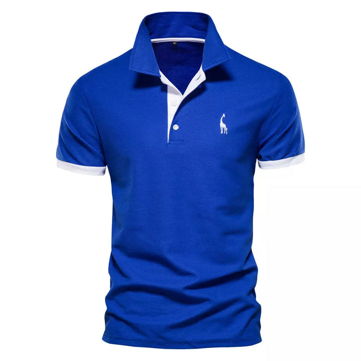 Camisa Masculina Gola Polo Slim LC112 Prod106 Loja Charmme Azul P 