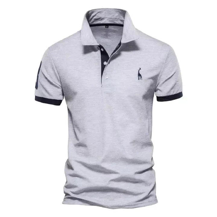 Camisa Masculina Gola Polo Slim LC112 Prod106 Loja Charmme Cinza P 