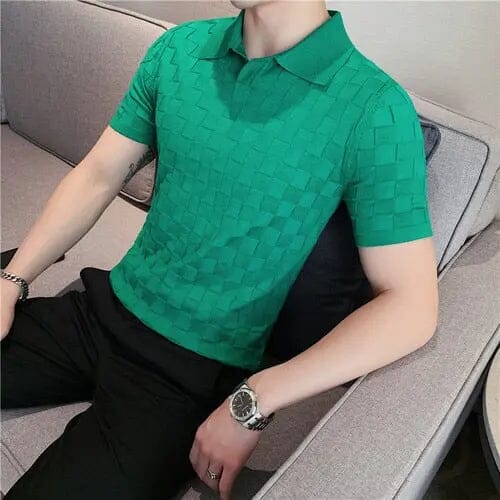 Camisa Masculina Gola Polo LC117 Prod111 Loja Charmme Verde P 