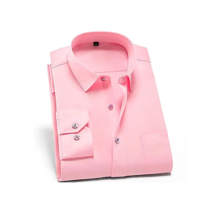 Camisa Social Masculina Rosa Manga Longa - LC12 Prod214 Loja Charmme Rosa P 