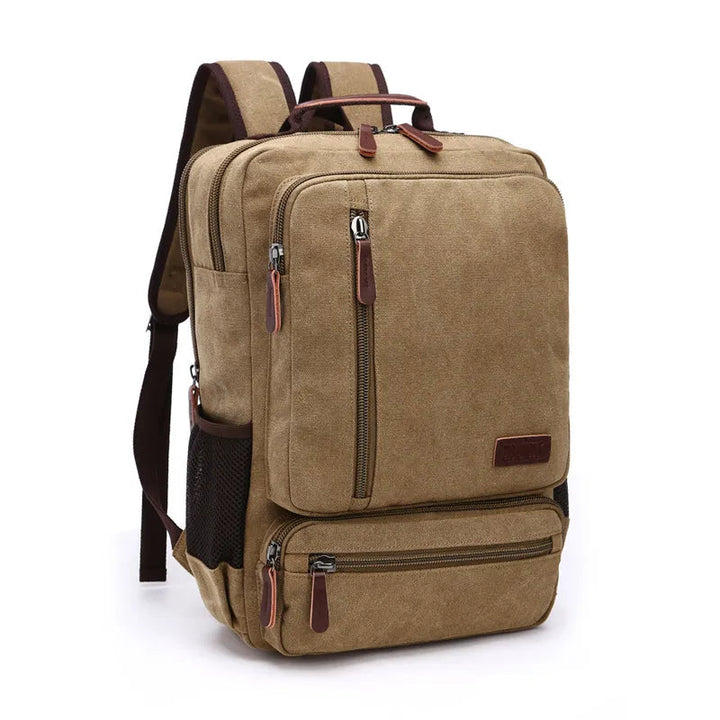 Mochila de Lona Masculina - Bolsa Notebook LC105 Prod126 Loja Charmme Khaki 