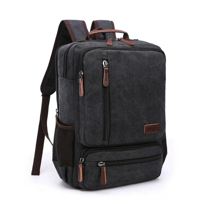 Mochila de Lona Masculina - Bolsa Notebook LC105 Prod126 Loja Charmme Preto 