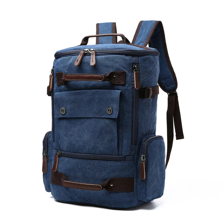 Mochila de Lona Masculina Vintage - LC108 Prod127 Loja Charmme Azul 