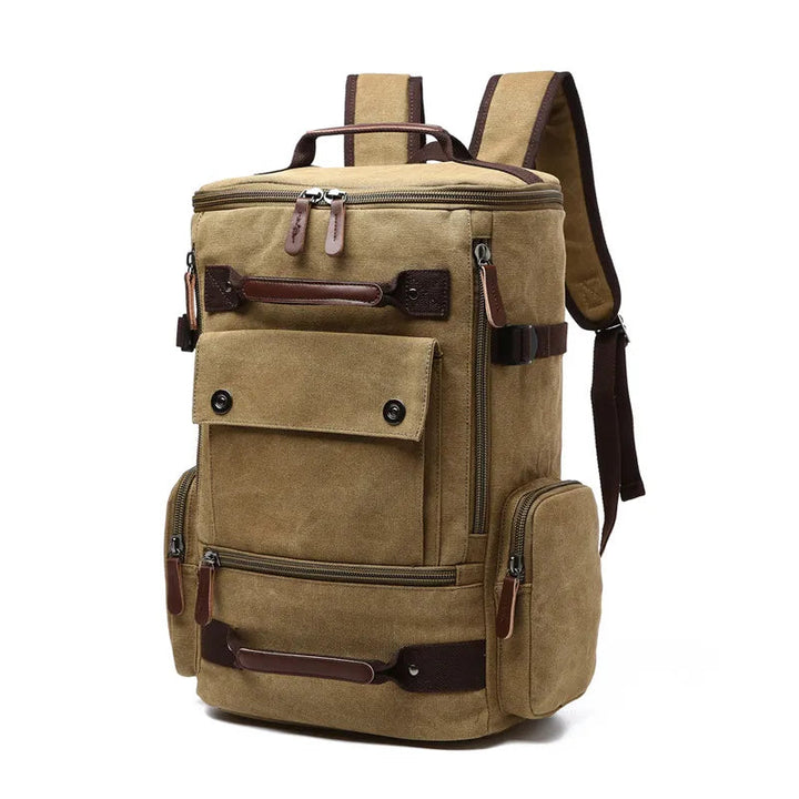 Mochila de Lona Masculina Vintage - LC108 Prod127 Loja Charmme Khaki 