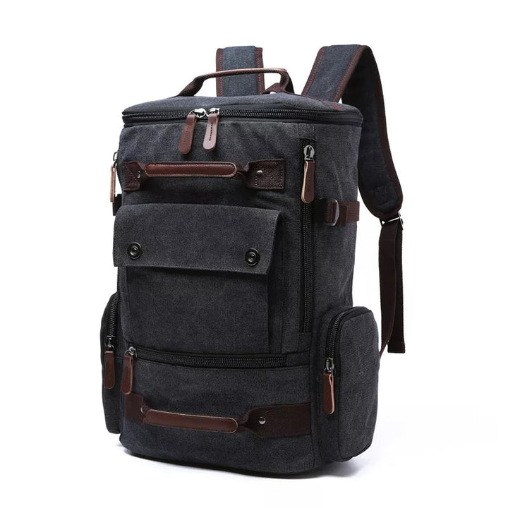 Mochila de Lona Masculina Vintage - LC108 Prod127 Loja Charmme Preto 