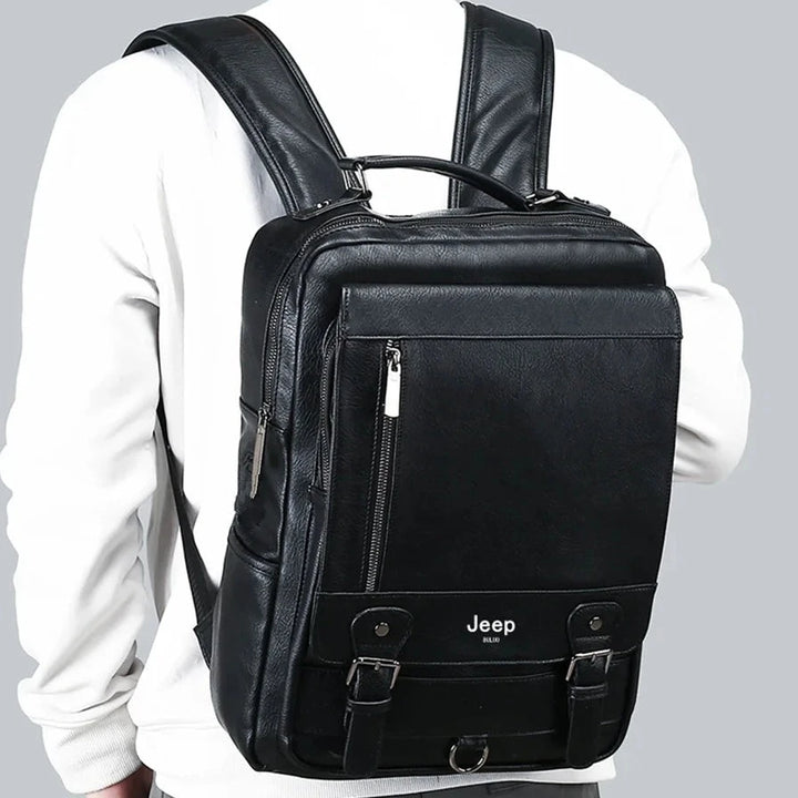 Mochila Jeep de Couro - Notebook 15.6, Negócios Fashion Loja Charmme 