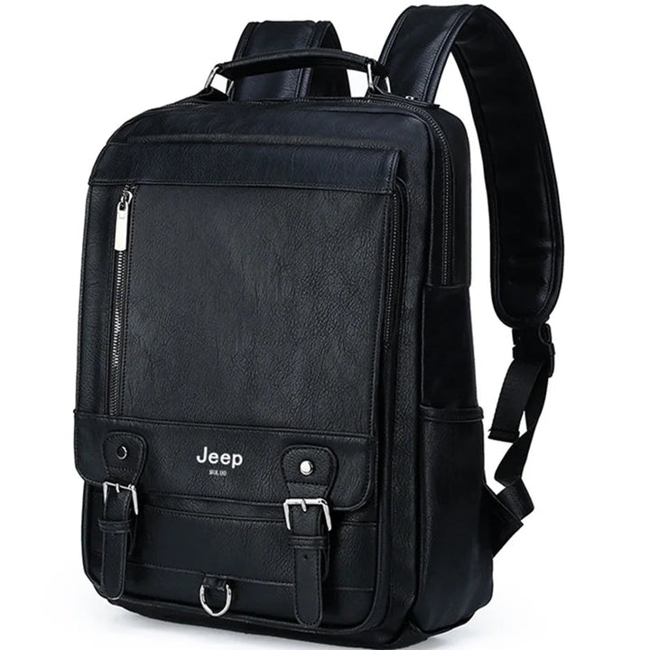 Mochila Jeep de Couro - Notebook 15.6, Negócios Fashion Loja Charmme Mochila Jeep Preta 