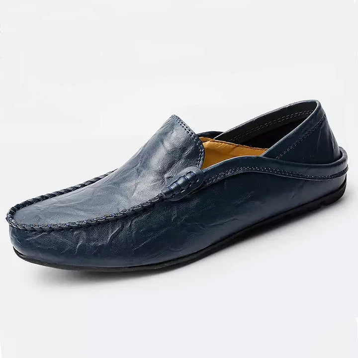 Sapato Mocassim de Couro Masculino - LC1034 Prod187 Loja Charmme Azul 36 